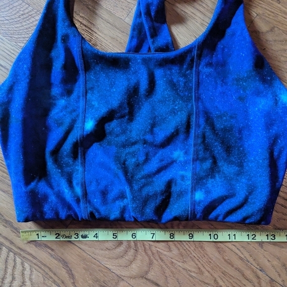 MTA Sport Large Blue &‎ Purple Starry Sky Racerback Sports Bra - Picture 3 of 7